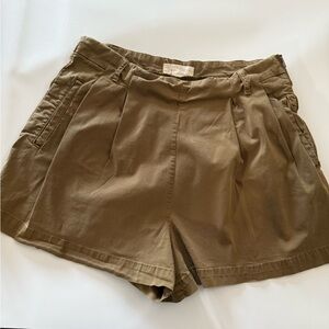 Anthropologie Olive Cargo Shorts